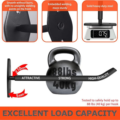 Tire Rack Wall Mount, 10 Inch Large Garage Hooks Heavy Duty Storage, Ladder - Image 3