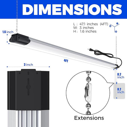 Barrina BS84 LED Shop Lights for Workshop 4FT, 5000K Utility Shop Lights - Image 7