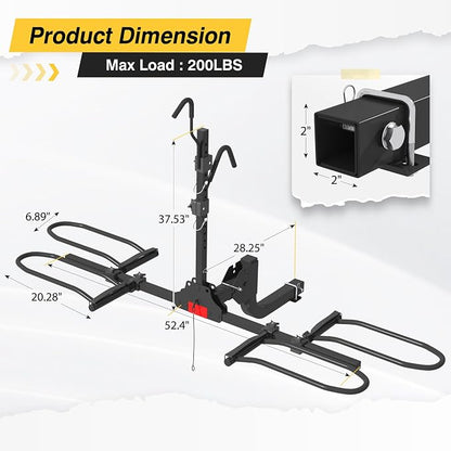 Hitch Bike Rack, Wobble Free Smart Tilting Folding Bicycle Car Racks - Image 3