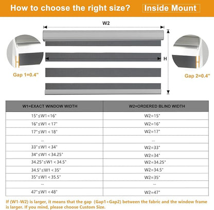 Persilux Cordless Zebra Blinds for Windows Free-Stop Roller Windows Shades Dual - Image 7