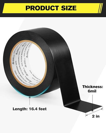 Floor Marking Tape, 2 in x 108 FT Strong Adhesive Caution Tape, High Durability - Image 6