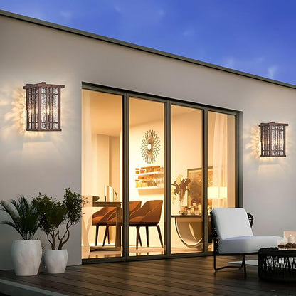 2-Light Outdoor Wall Light E26 Base Metal Frame - Image 6