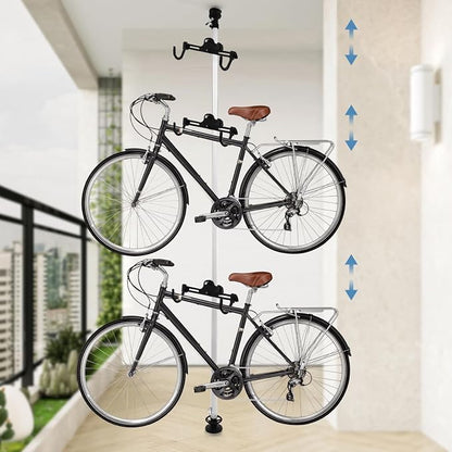 Floor to Ceiling 3 Bike Vertical Freestanding Hanger Parking Rack, Bicycle - Image 5