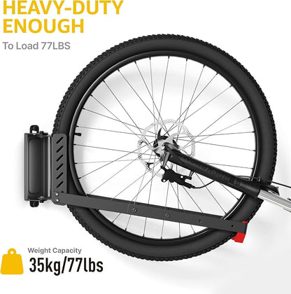 monTEK Swivel Bike Wall Mount, No Heavy Lifting Required Bike Wall Mount - Image 6