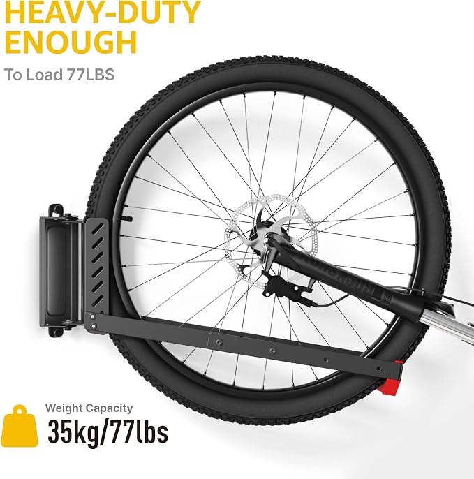monTEK Swivel Bike Wall Mount, No Heavy Lifting Required Bike Wall Mount - Image 7