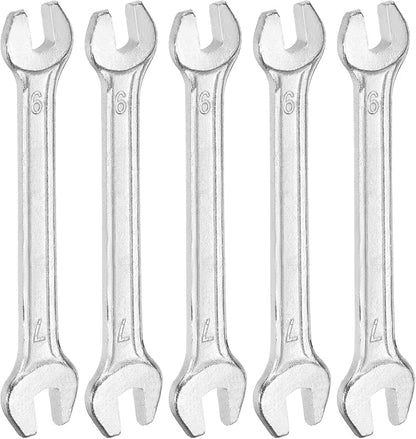 HARFINGTON 5pcs Double Open End Wrench 6mm x 7mm Metric 15 Degree Offset Angle by HARFINGTON