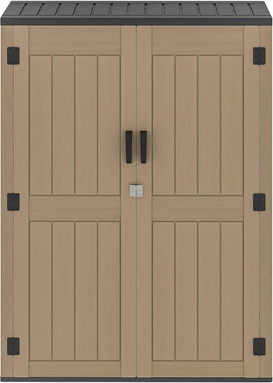 DWVO 59 Cu. Ft. Vertical Storage Shed, Weatherproof Outdoor Tall Cabinet by DWVO