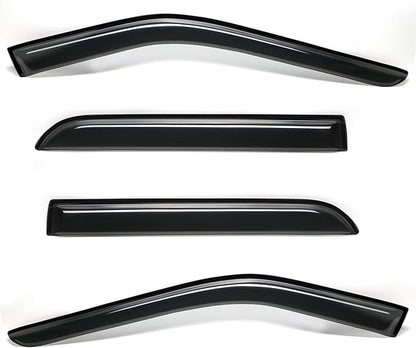 4pcs Outside Mount Style Window Rain Guards Durable Side Wind Deflectors Dark - Image 2