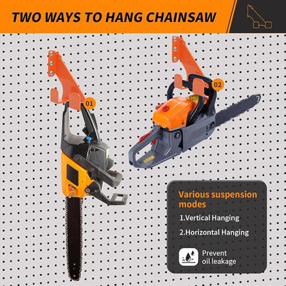 Chainsaw Holder Wall Mount, 2 Pack Heavy Duty Chainsaw Hanger - Image 3