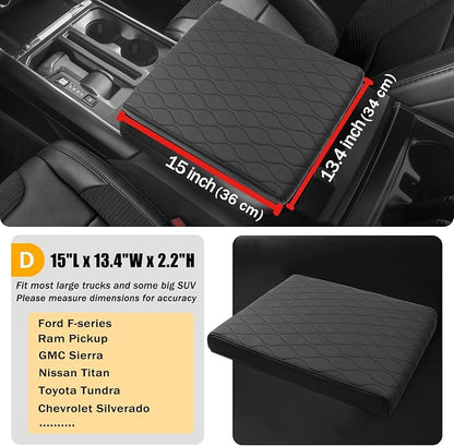 Car Center Console Cover pad PU Leather, Vehicle Arm Rest Cushion Protector - Image 3