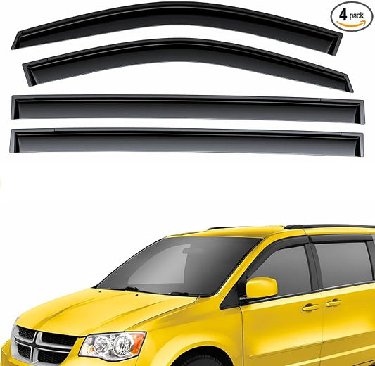 Extra Durable Window Deflectors Tape-On Window Visors Rain Guards Fit by AEROGUYSCustomfitrainguard