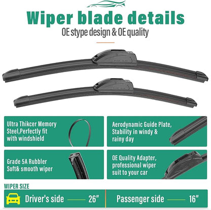 26" 16" 11" Windshield Wiper Blades Replacement - Image 3