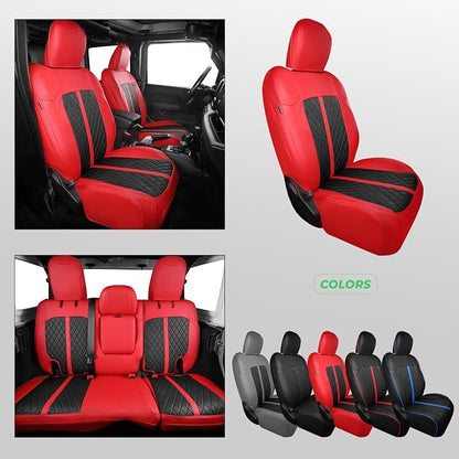 for Jeep Wrangler Seat Covers 4Door JL 2018 2019 2020 2021 2022 2023 2024 2025 - Image 8