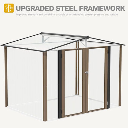 DWVO 8'x6' Large Metal Outdoor Storage Shed, Heavy Duty Tool Storage Sheds - Image 6