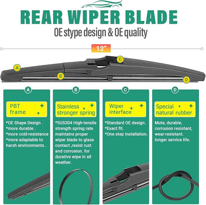 24" 18" 12" Windshield Wiper Blades Replacement - Image 4