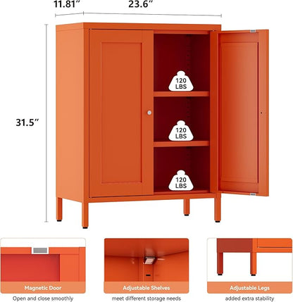 Metal Bathroom Storage Cabinet, Bathroom Floor Storage Cabinet - Image 2