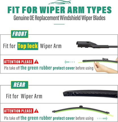 27" 20" 15" Windshield Wiper Blades Replacement - Image 8