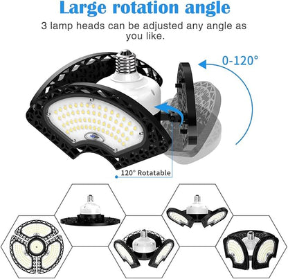 LED Garage Light 120W Deformable LED Ceiling Lights 18000 Lumens Led Shop Lights - Image 2