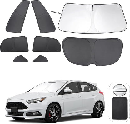 TINGLU Window Shades for Ford Focus 2014-2018 Hatchback Accessories Car Side by TINGLU