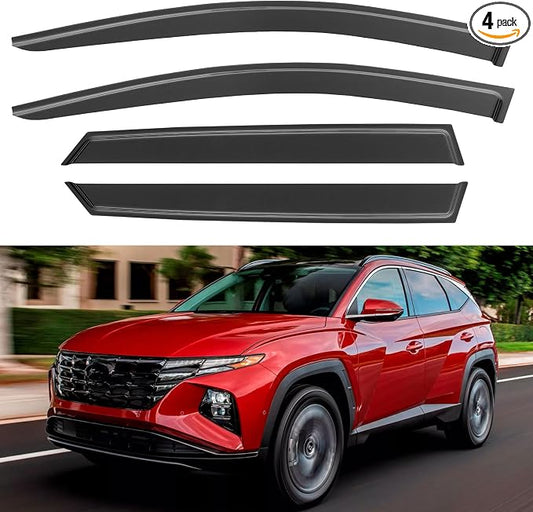 Window Visors Rain Guards for 2022 2023 2024 2025 Hyundai Tucson, Out-Channel by YQAUTEC