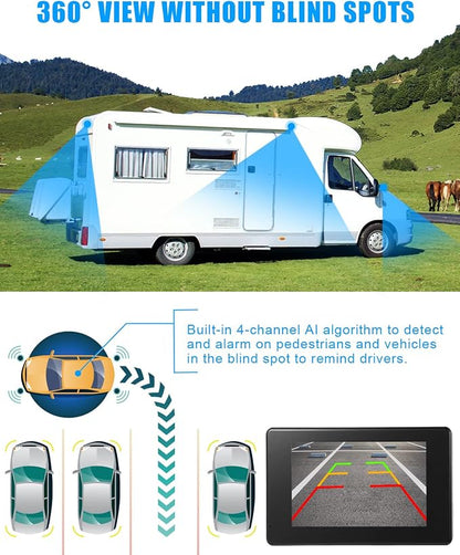 RV Backup Camera System AI WiFi GPS 7 inch Touch Screen Monitor Vehicle - Image 7