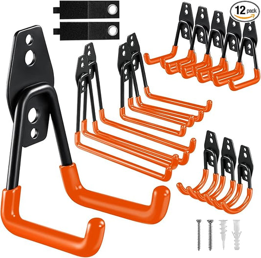 Garage Hooks, 12 Pack Wall Hooks by CRXCRC