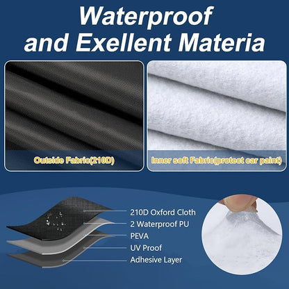 QUNSUNUS Waterproof Car Cover for Pontiac Grand Prix 1978-1996, Outdoor Car - Image 3
