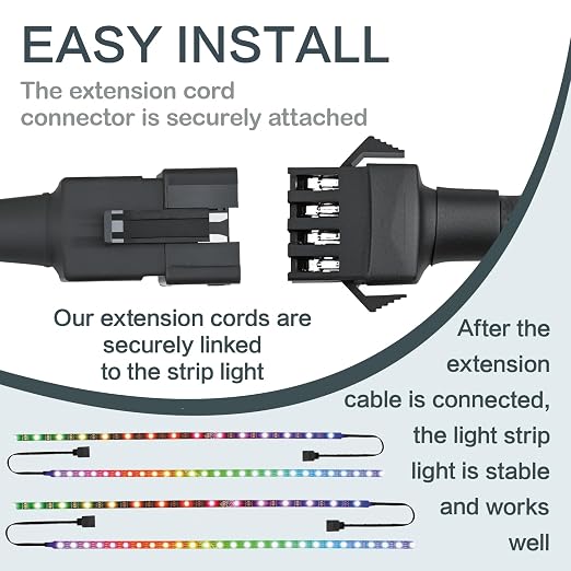 12 Pcs 4 Pin RGB Extension Cable RGB Wire - Image 4