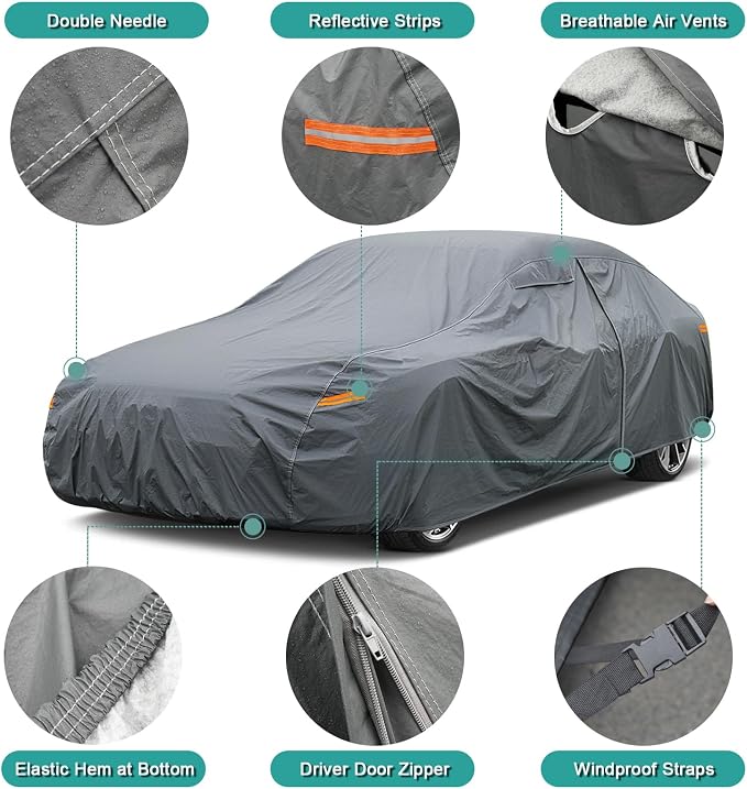 Premium Car Cover Custom Fit Ford Mustang, 16 Layers Heavy Duty Car Cover - Image 3