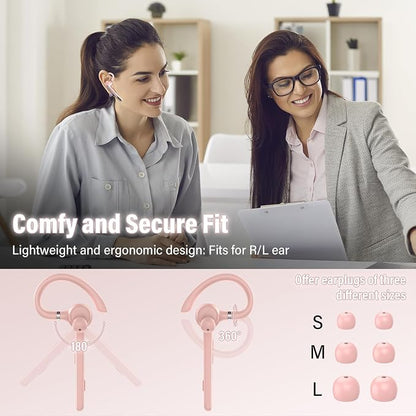 Bluetooth Headset, Wireless Bluetooth 5.3 Earpiece, 90Hrs Hands Free Headset - Image 8