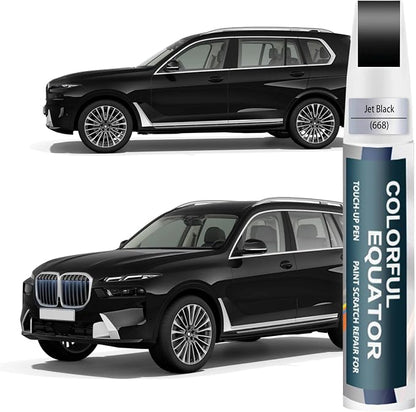 Jet Black Touch Up Paint for BMW, Car Paint Pen Scratch Repair Two-In-One Touch by SNSIR