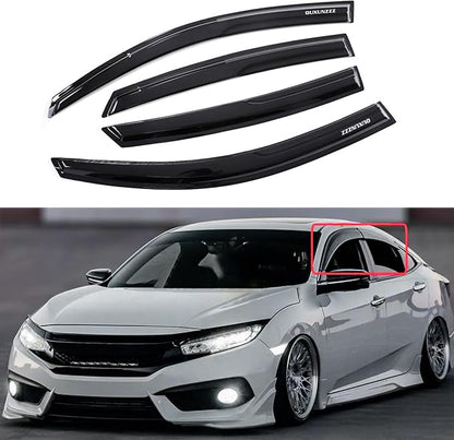 Rain Guards Side Window Visor Vent Outside Mount by Quxunzzzmakeup