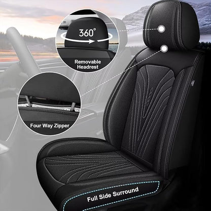 2 Front Car Seat Cover Fit for Toyota Camry 2012-2024 2025 Faux Leather - Image 2