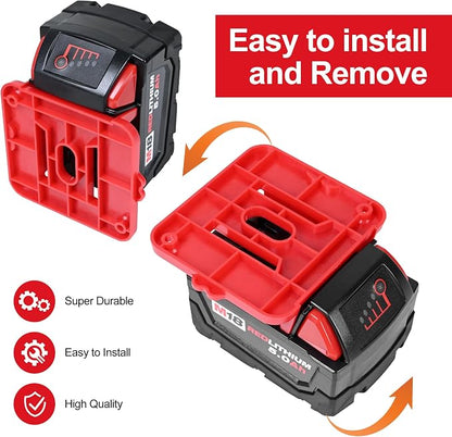 12 Pack Battery Holder for Milwaukee M18 18V Battery Mounts Dock Holder Fit for - Image 4