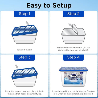 W&E Choice Moisture Absorbers, Fragrance-Free Dehumidifier Boxes - Image 10