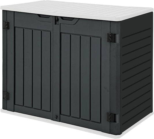 GOOBED Horizontal Shed with Padlock Latch, Outdoor Storage Shed by GOOBED