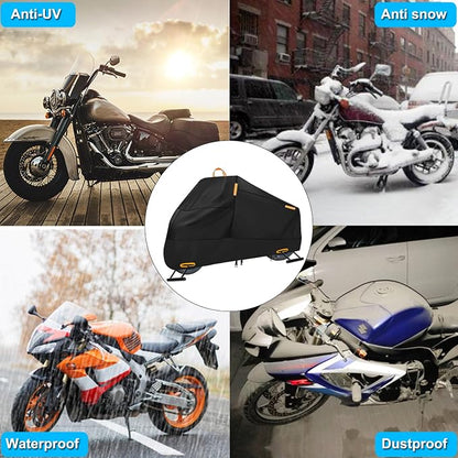 Motorcycle Cover Waterproof Outdoor, 300D Heavy Duty Motorcycle Cover - Image 6