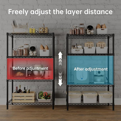 SINGAYE 4 Garage Heavy Duty Shelving Unit Kitchen Pantry Close Home Organizers - Image 6