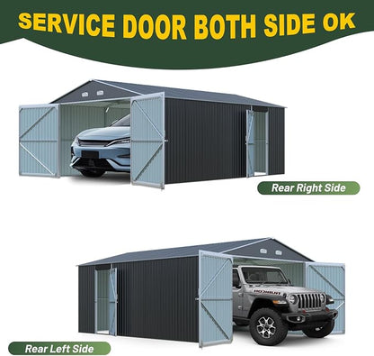 Metal Garage Shed 20x13 FT, Sheds & Outdoor Storage Clearance, Outdoor Storage - Image 4