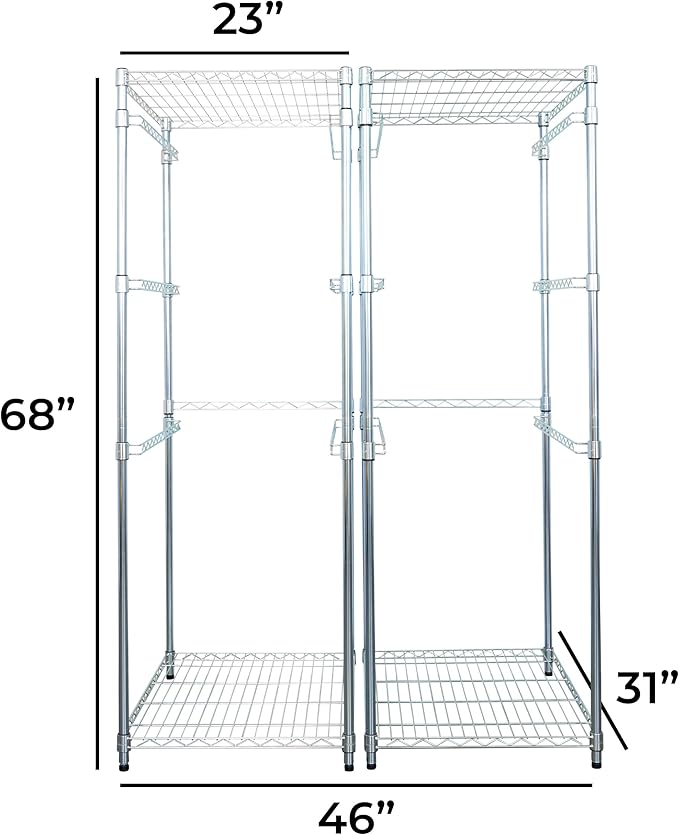 SafeRacks 2 Pack 5-Tier Steel Tote Rack - Image 3