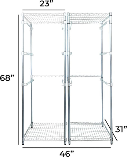 SafeRacks 2 Pack 5-Tier Steel Tote Rack - Image 3