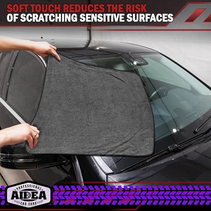 AIDEA Microfiber Towels for Cars-2PK, Large Professional Car Drying Towel - Image 5