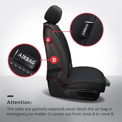 MIROZO 2PCS Front Truck Seat Cover, Waterproof Ram Seat Covers Truck Cushion - Image 2