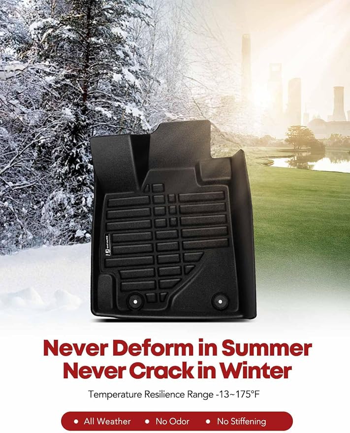 YHTAUTO Floor Mats Fit 2008-2013 Toyota Highlander, TPE All Weather Car Mats - Image 8