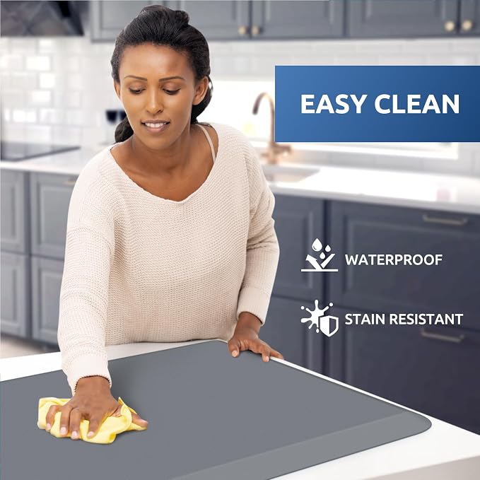 KitchenClouds Kitchen Mat Cushioned Anti Fatigue Rug 20"x32" Waterproof - Image 3