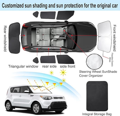 TINGLU Window Shades for Kia Soul 2014-2019 Accessorie Car Side Full Windows - Image 3