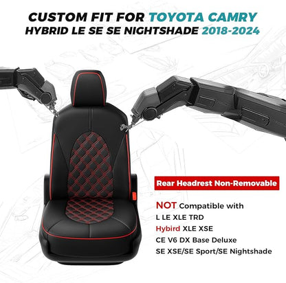 for Toyota Camry Seat Covers Hybrid LE SE 2018 2019 2020 2021 2022 2023 2024 - Image 2