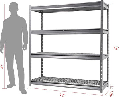 The Atlas 72" W Metal Garage Shelving Unit Load 12000 Lbs, Heavy Duty Storage - Image 2