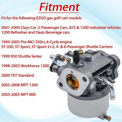 Golf Cart Carburetor Fit for EZGO Golf Cart Gas Car 350cc for Robin TXT - Image 4