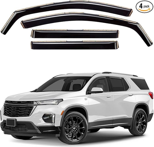 GrandWheel Co Smoke Tinted in-Channel Side Window Vent Visor Deflectors Rain by Unknown